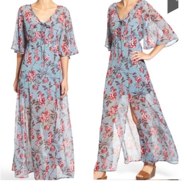 Band of Gypsies Dresses & Skirts - Band of Gypsies sheer maxi thigh split